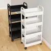 Carrito Pequeño con Ruedas Estantería de Almacenamiento Caja de Almacenamiento para Baño Estantería Móvil de Piso para Sala de Estar Almacenamiento de Snacks Estantería de Almacenamiento Multicapa Fábrica