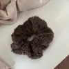Goma para el pelo de felpa de color liso estilo coreano, accesorio simple para peinado diario, accesorio para el pelo versátil de alta gama y elegante para mujeres