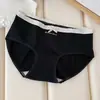Pantaletas antibacterianas de algodón puro para mujer 7A con entrepierna extendida, entrepierna 100% algodón, algodón para bebé clase A, cómodas y holgadas, con bordes de volantes