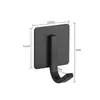 Gancho Individual de Acero Inoxidable Transfronterizo Gancho Adhesivo Gancho Negro Sin Taladro Amazon Venta Directa de Fábrica Gancho Fuerte para Ropa