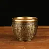 Atacado do Fabricante Cilindro de Cobre Cilindro de Arroz Cilindro de Latão Lingote Cilindro Baifuku Cilindro Dragão Cilindro da Fortuna e Longevidade Ornamento de Tigela Tesouro de Mesa