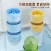 Molde Grande de Bolas de Hielo de Grado Alimenticio Herramienta para Hacer Hielo para Whisky, Esfera de Cubo de Hielo para Uso Doméstico, Charola Redonda Grande de Silicona para Hielo