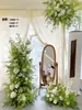 Decoración de Escenario de Boda Estilo Bosque con Arte Floral Artificial, Exhibición de Hotel de Lujo, Paisajismo, Plantas Verdes y Flores y Plantas Artificiales
