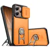 Capa de Celular com Suporte de Janela Deslizante Adequada para Oppo Reno16Pro Reno15Pro Capa Protetora Anti-Queda com Suporte