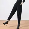 Pantalones de Pana con Forma de Zanahoria para Mujer, Primavera, Otoño e Invierno, Holgados de Cintura Alta, Cálidos Pantalones Harem, Adelgazantes, Forrados de Polar, Pantalones de Linterna Engrosados