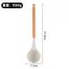 Utensilios de cocina con mango de madera resistente al calor, espátula, pala de silicona, cuchara para sopa, uso doméstico, grado alimenticio, pala para saltear, cuchara para sopa, juego combinado de espátulas