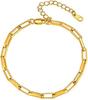 Tobillera Sencilla y Versátil de Venta Caliente Transfronteriza, Acero Inoxidable Dorado Seis Caras Pulido Tobillera de Verano para Playa para Mujeres Venta al por Mayor