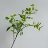 Hojas de Lagerstroemia Simuladas Impresas en 3D, Hojas, Flores de Seda, Ramos de Flores Secas, Arreglos Florales para Sala de Estar, Escritorios Decorativos, Nuevo Estilo Chinoiserie