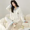 Pijama de Snoopy para Mujer, Primavera y Otoño, Lindo de Manga Larga, Estilo Celebridad de Internet, Nuevo Verano 2026 Talla Pequeña Ropa de Casa