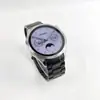 Adecuado para correa de reloj Huawei GT4 46 mm de ancho, tres eslabones, hebilla plana sin costuras, correa de acero inoxidable