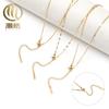 Cadena de Hueso de Serpiente Acero Inoxidable Acero de Titanio Cadena Redonda de Serpiente Cadena para Labio Chapada en Oro de 18K Cadena para Clavícula de Mujer Collar Delgado Elegante y a la Moda