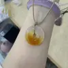 Colgante de ágata calcedonia de la paz, colgante de Buda Guanyin, calcedonia de pata de gato de la fortuna de colores, mismo estilo que en Xiaohongshu