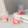 Caja de oso de dibujos animados creativa ps Material plástico de grado alimenticio linda caja pequeña de dulces almacenamiento regalo para bebé venta al por mayor