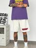 Pantalones cortos deportivos con estampados sencillos y modernos de estilo americano para hombre, diseño fino de verano, holgados y casuales de calle.