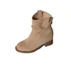 Botas modernas para aumentar la altura para personas menudas, otoño e invierno 2026, botines para aumentar la altura, botas de plataforma plisadas Maillard