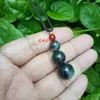 Vários Tipos de Pingentes de Feijão das Quatro Estações com Contas Redondas, Pingentes de Jade Verde Hetian, Jade com Fio de Ouro, Jade Verde Seco, Ágata, Jaspe, Calcedônia, Pingentes de Jade Vermelho do Sul