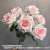 Tecido de lã 7 cabeças buquê de rosa diamante flor de simulação flor rosa flor de casamento material de flor flor de mão decoração de casa flor artificial