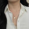 Collar de Mariposa de Jade Blanco Estilo Francés Microincrustación de Circonita Mariposa Cadena de Clavícula de Concha para Mujer Estilo Fresco Dulce Lujo Ligero Sentido de Alta Calidad