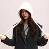 Gorro de Punto de Color Sólido Holgado para Mujer en Invierno, Moderno y a la Moda, Hace que la Cara Parezca Más Pequeña, Cálido y Protector de Orejas, Sombrero de Lana