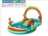 Piscina inflable Bestway con tobogán y pelota oceánica para niños, piscina de arena gruesa para pesca, piscina con rociadores de agua