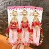 Bolsa de la Suerte de Brocado Estilo Chino Dinastía Song Calabaza Cadena de Teléfono con Cuentas de Cristal Llavero Colgante de Bolsa Exquisito Lindo Venta al por Mayor