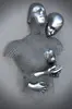 Escultura de figura metálica creativa pintura abstracta en lienzo imagen de pareja abrazándose decoración del hogar sala de estar núcleo de pintura