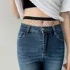 Meias arrastão, meias pretas de verão JK femininas com enfeites de letras e strass, comprimento personalizável, meia-calça sexy estilo europeu e americano, anti-puxões, atacado