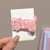 Horquilla acrílica con forma de corazón para el pelo, diseño de gatito y cachorro, ideal para combinar con todo.