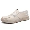 Al por mayor [Piel de Vaca de Primera Capa] Transpirables Hechos a Mano Zapatos de Cocodrilo Casuales Deportivos Sandalias de Cuero Genuino Sandalias para Hombre de Exterior Hombre