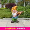 Escultura de Personagem de Desenho Animado Grande de Fibra de Vidro para Exterior Anão da Branca de Neve Artesanato Enfeites Decorativos para Jardim de Infância