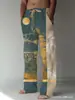 Pantalones de AliExpress de Venta Caliente Transfronterizos Sueltos Casuales Comercio Exterior Europeo y Americano Rectos Impresión 3D Cintura Alta Pierna Ancha