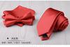 Corbata de hombre de 6 cm, corbatín, tres piezas, pañuelo de bolsillo, graduación, boda, cena, coreano, casual, negocios, color sólido, solapa, traje