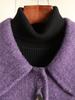 [Liquidación] Nuevo Estilo Otoño e Invierno Elegante Abrigo de Lana Doble Faz para Mujer con Cuello de Solapa, Ropa de Abrigo de Lana de Alta Gama por Encima de la Rodilla