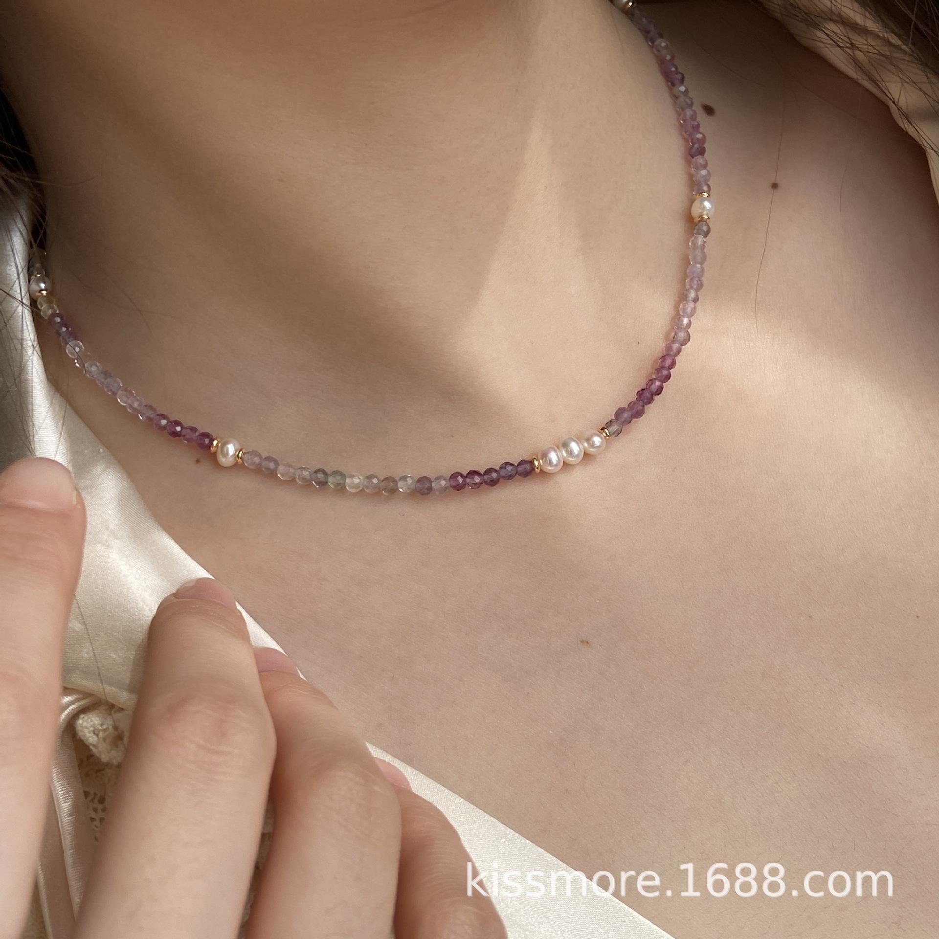 小颗紫色萤石间隔珍珠项链14.jpg