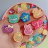 Brillante cuadrado flor de mariposa oso conejo gato niños pasador cuerda para el pelo accesorios funda de teléfono móvil accesorios de resina
