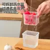Caja de Almacenamiento con Drenaje de Doble Capa para Cebolla, Jengibre y Ajo, Caja de Almacenamiento Sellada de Grado Alimenticio para Refrigerador, Caja Portátil para Frutas