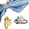 Anillo para Servilleta Hoja Dorada Transfronterizo Europeo y Americano Hebilla de Servilleta Hoja Simulada Decoración de Mesa para Boda Hotel Metal