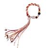 Pulsera Tejida Original Exquisita Pulsera de Ágata Dzi Amuletos de Cinabrio Original Cordón Regalo para Hombres y Mujeres Joyería