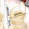 Cesta de Flores Tejida, Cesta de Flores de Tubo de Plástico, Cesta de Mano Estilo Jardín de Ratán, Cesta Infantil para Recoger Verduras al por Mayor E18