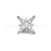 F136 Titanio Estrella Bamang Full Diamante Polaris Clavo para Hélice de Oreja Clavo de Oreja Clavo de Oreja Clavo de Oreja Aleación de Titanio G23 Joyería para Perforación