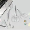 Tijeras de Oficina Transparentes Personalizadas, Tijeras Multifuncionales de Acero Inoxidable para el Hogar, Tijeras Especiales para Manualidades Estudiantiles DIY, Portátiles