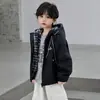 Jaqueta Plus Size de Veludo para Meninos Outono e Inverno Xadrez Dupla Face 2026 Nova Estilosa Roupa de Inverno Infantil Parka Meninos