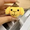 Llavero de lana hecho a mano con ganchillo, oso cachorro creativo, adornos para bolso, accesorios de ganchillo, colgante pequeño de punto DIY