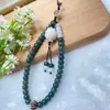 Cadena para Colgar Teléfono Móvil Artística Retro Bodhi Natural Cuerda para Colgar Piedra Shoushan Funda para Teléfono Móvil Cuerda de Mano