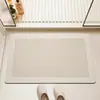 Alfombrilla de Baño Absorción de Agua Almohadilla de Cuero para Pies Secado Rápido Antideslizante Puerta de Inodoro Entrada Estilo Crema Resistente a Manchas