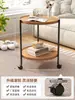 Mesa de Centro Pequeña, Mesa Auxiliar Móvil, Mesita de Noche para Dormitorio, Mini Mesa con Ruedas, Estante de Almacenamiento Simple