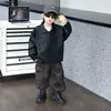 Ropa de Abrigo Otoñal para Niños Estilo Fresco 2026 Nueva Chaqueta de Cuero con Solapas para Niños Estilo Primavera y Otoño Top Guapo para Niño Tendencia