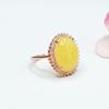 Anillo Jueyu de Plata S925 Incrustado con Ámbar de Cera de Abeja Natural, Ámbar Báltico Transmisión en Vivo Entrega Directa S2042209A