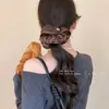 Goma para el pelo fruncida Patchwork Estampado de Leopardo para Mujer 2026 Nueva Alta Elasticidad Goma para el Cabello Cola de Caballo Moño Accesorio para el Cabello Cuerda para el Cabello Tocado