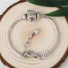 Distrito Lu nuevo cadena de cola de amor de florete chapado en cobre pulsera de circonita incrustada de moda joyería simple fabricantes distribución al por mayor